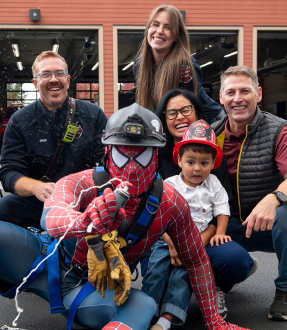 A Spiderman surprise for 4-year-old Jetson